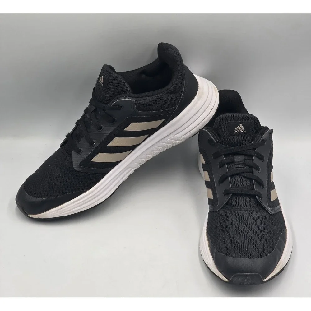 adidas Galaxy 5 Running Shoes GX4979 Black Champagne Women's 9.5